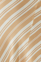 Striped Cowl Neck Slip Dress